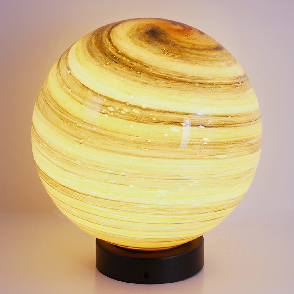 Applique extérieure sur poteau en forme de globe à motif marbré | Ormexis
