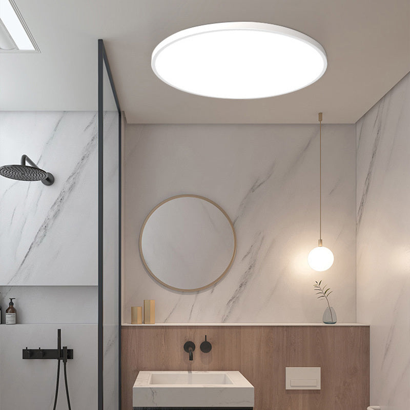 Kulaté slim LED stropní svítidlo do koupelny IP44, bílé a černé | Ormexis