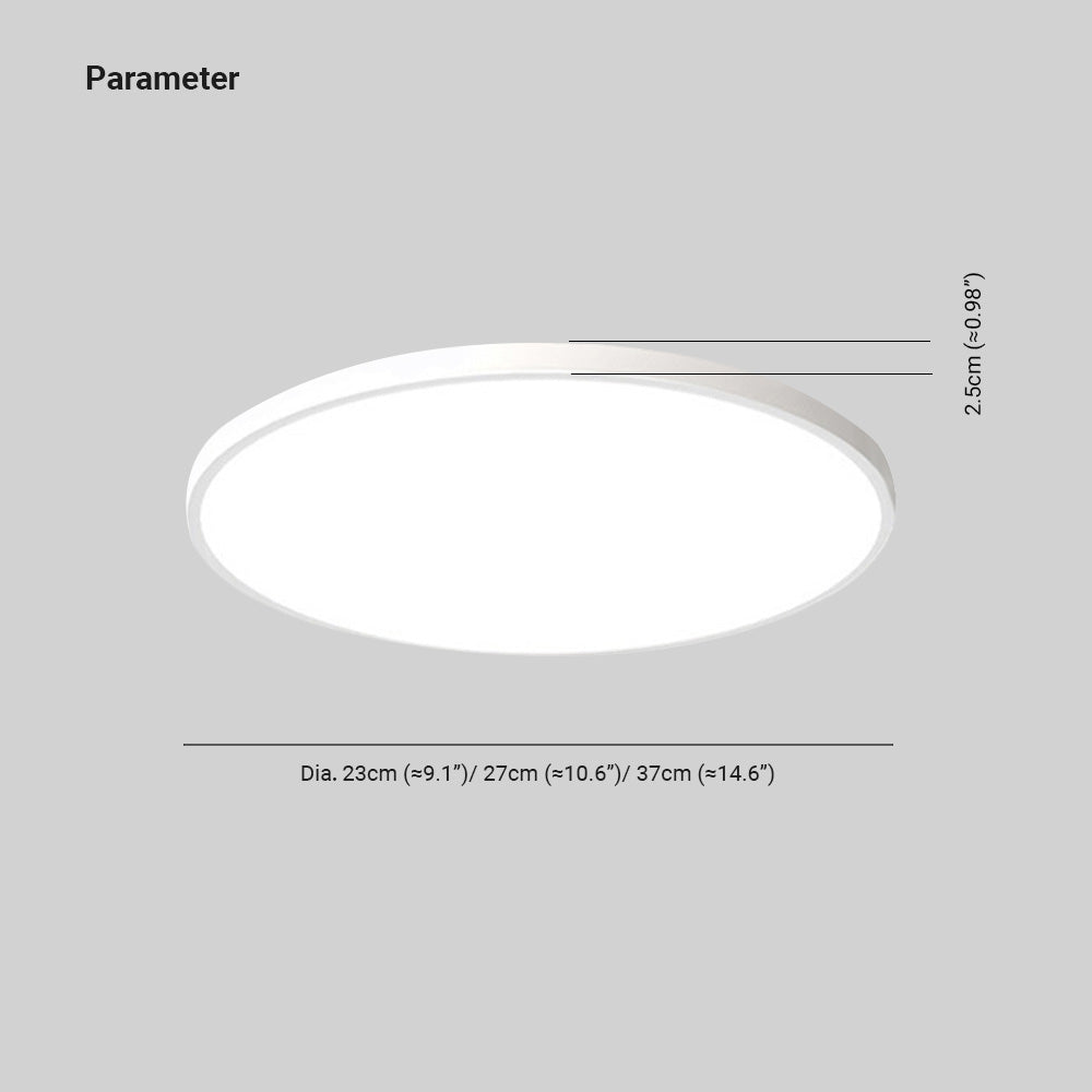 Kulaté slim LED stropní svítidlo do koupelny IP44, bílé a černé | Ormexis