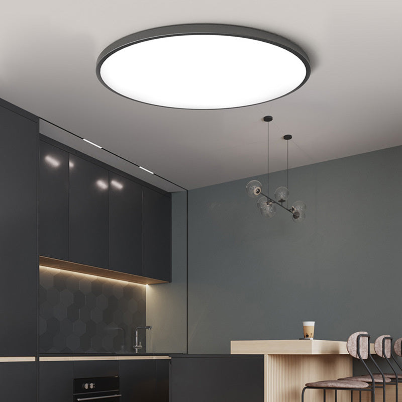Kulaté slim LED stropní svítidlo do koupelny IP44, bílé a černé | Ormexis