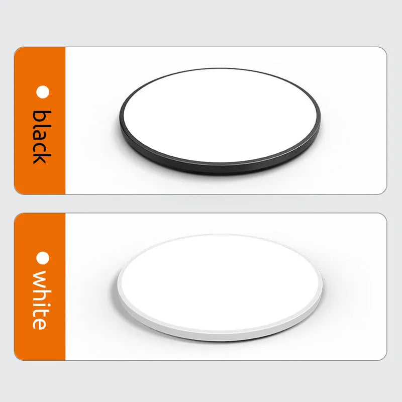 Kulaté slim LED stropní svítidlo do koupelny IP44, bílé a černé | Ormexis