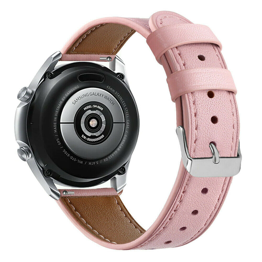 Premium Pink Leather Band for Samsung Galaxy Watch 3 41mm