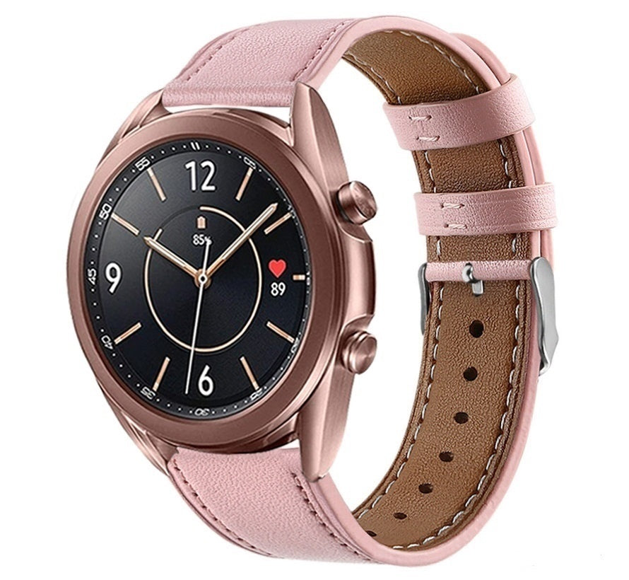 Premium Pink Leather Band for Samsung Galaxy Watch 3 41mm