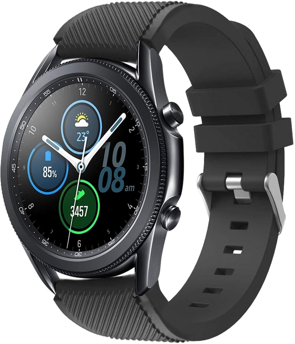 Samsung Galaxy Watch 3 45mm s černým silikonovým páskem pro každodenní nošení