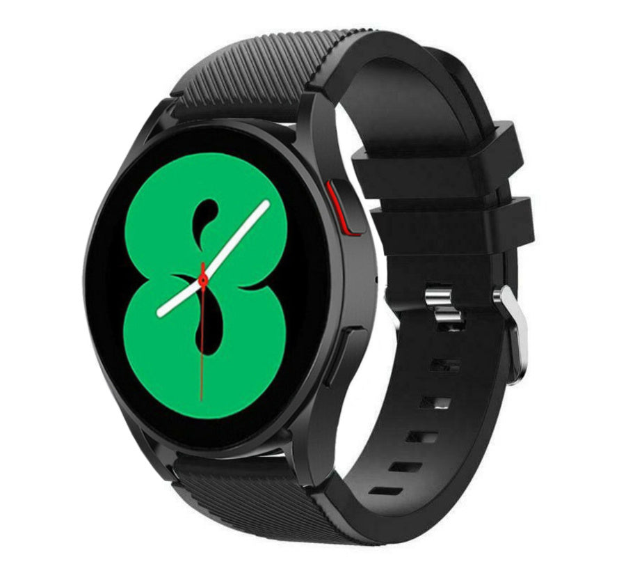 Samsung Galaxy Watch 4 44mm Black Silicone Band With Buckle