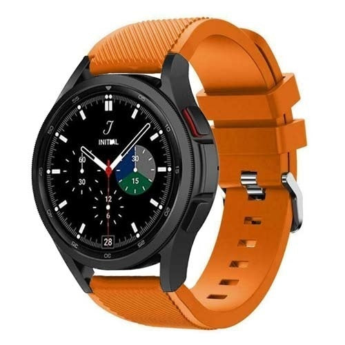 Oranžový silikonový řemínek s přezkou pro Samsung Galaxy Watch 4 Classic 46mm