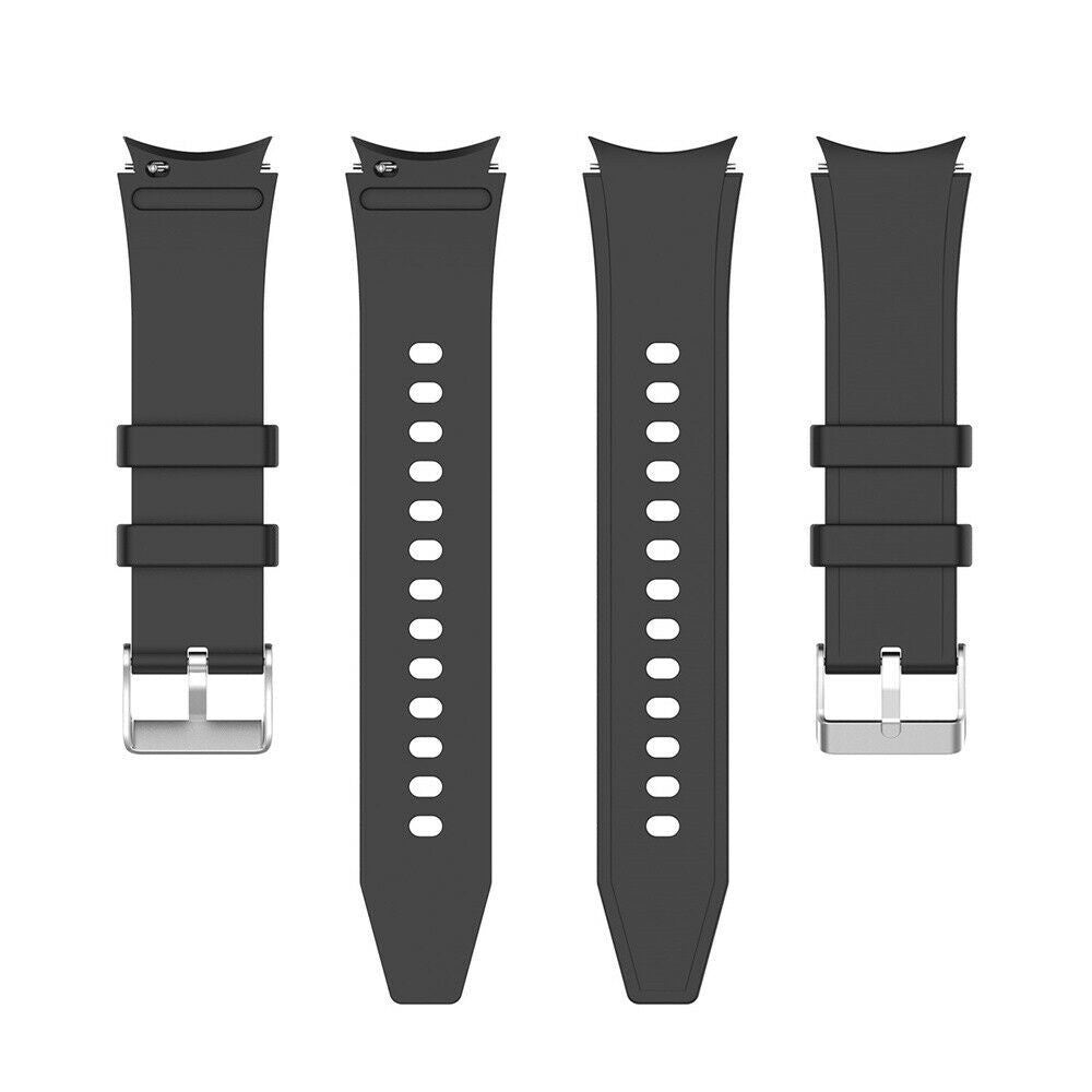 Bracelet en silicone noir pour Samsung Galaxy Watch 6 Classic 47mm, ajustement parfait