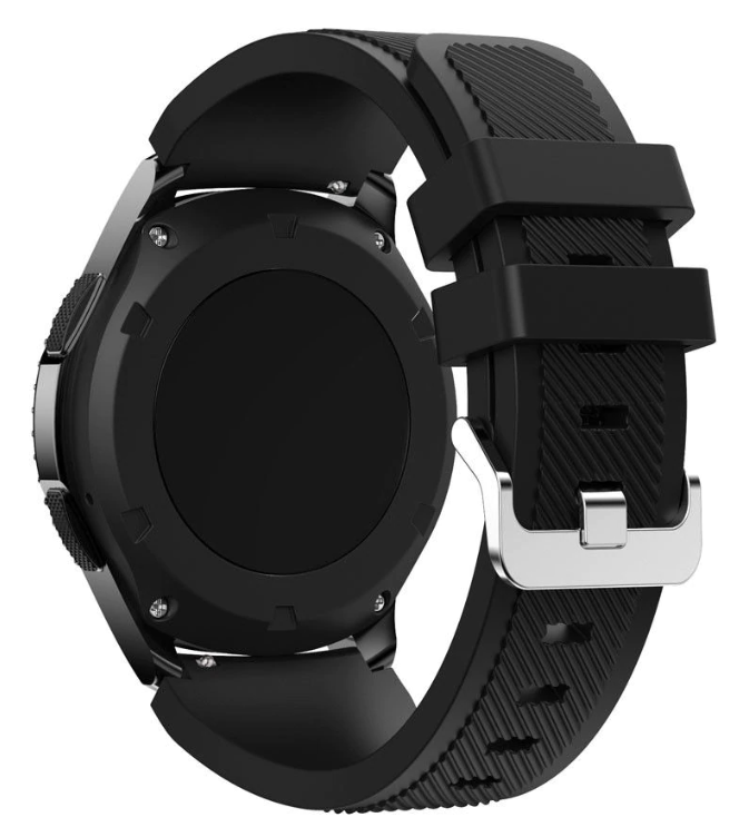 Samsung Gear S3 svart silikonrem erstatningsbånd