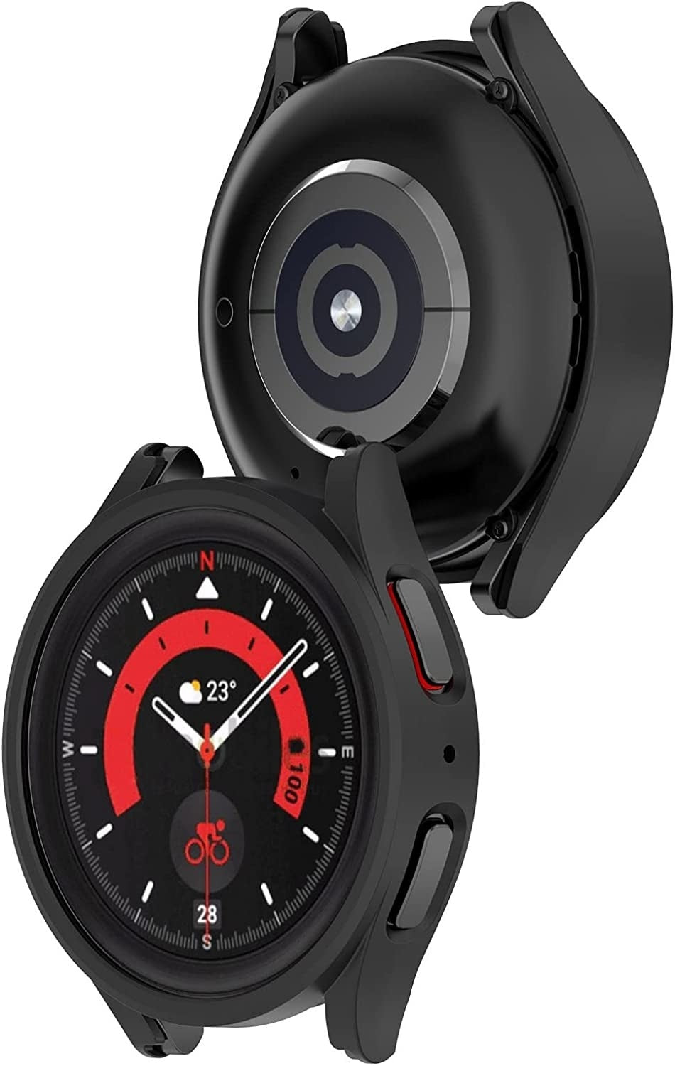 Estuche rígido negro elegante para Samsung Galaxy Watch 5 Pro