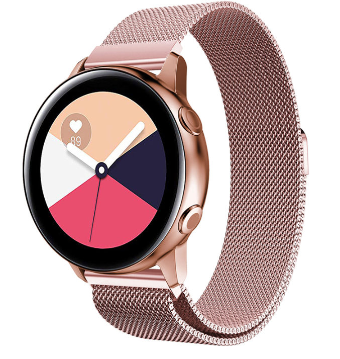 Pink Milanese Strap For Samsung Galaxy Watch Active