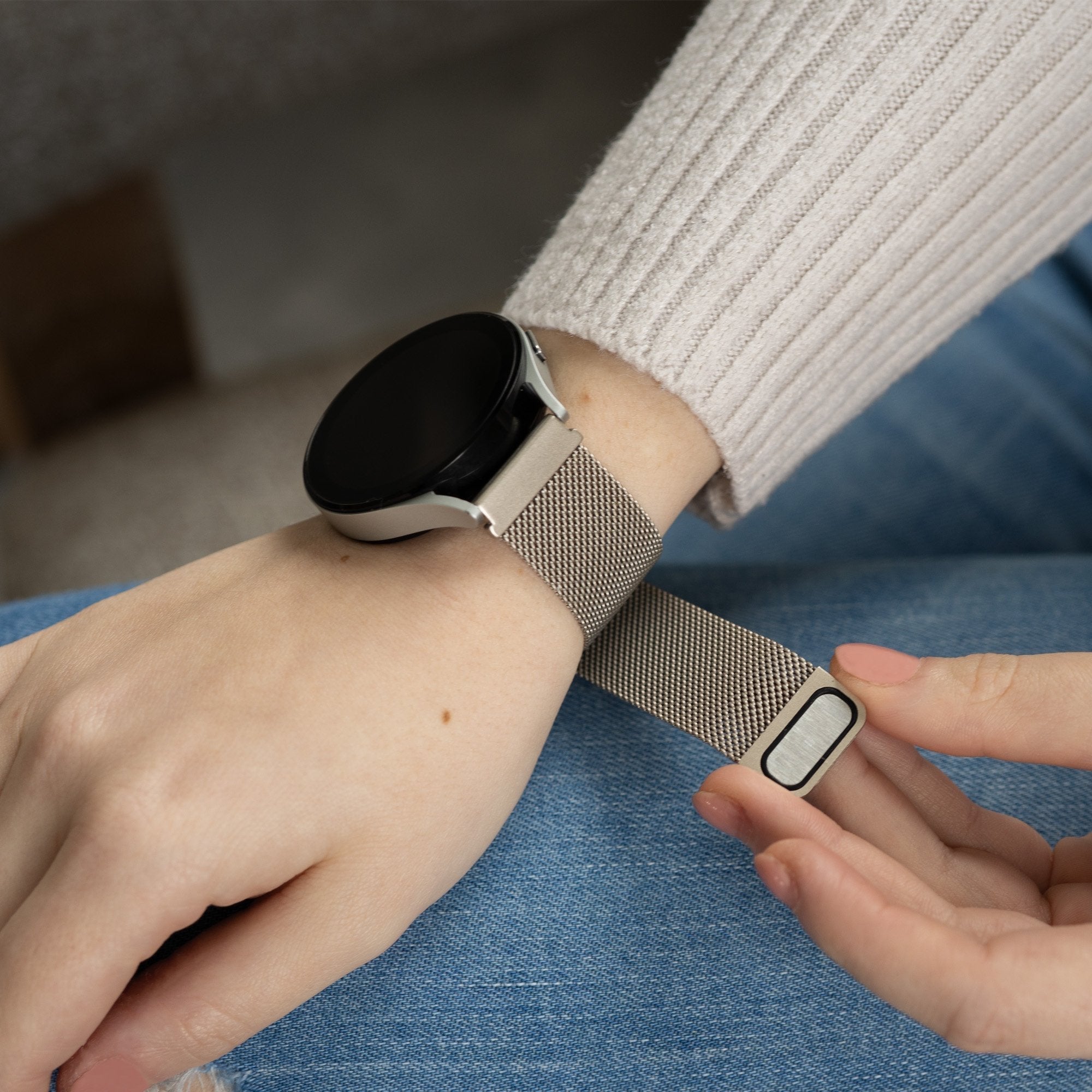 Correia Milanesa para Samsung Galaxy Watch 7 40mm Starlight