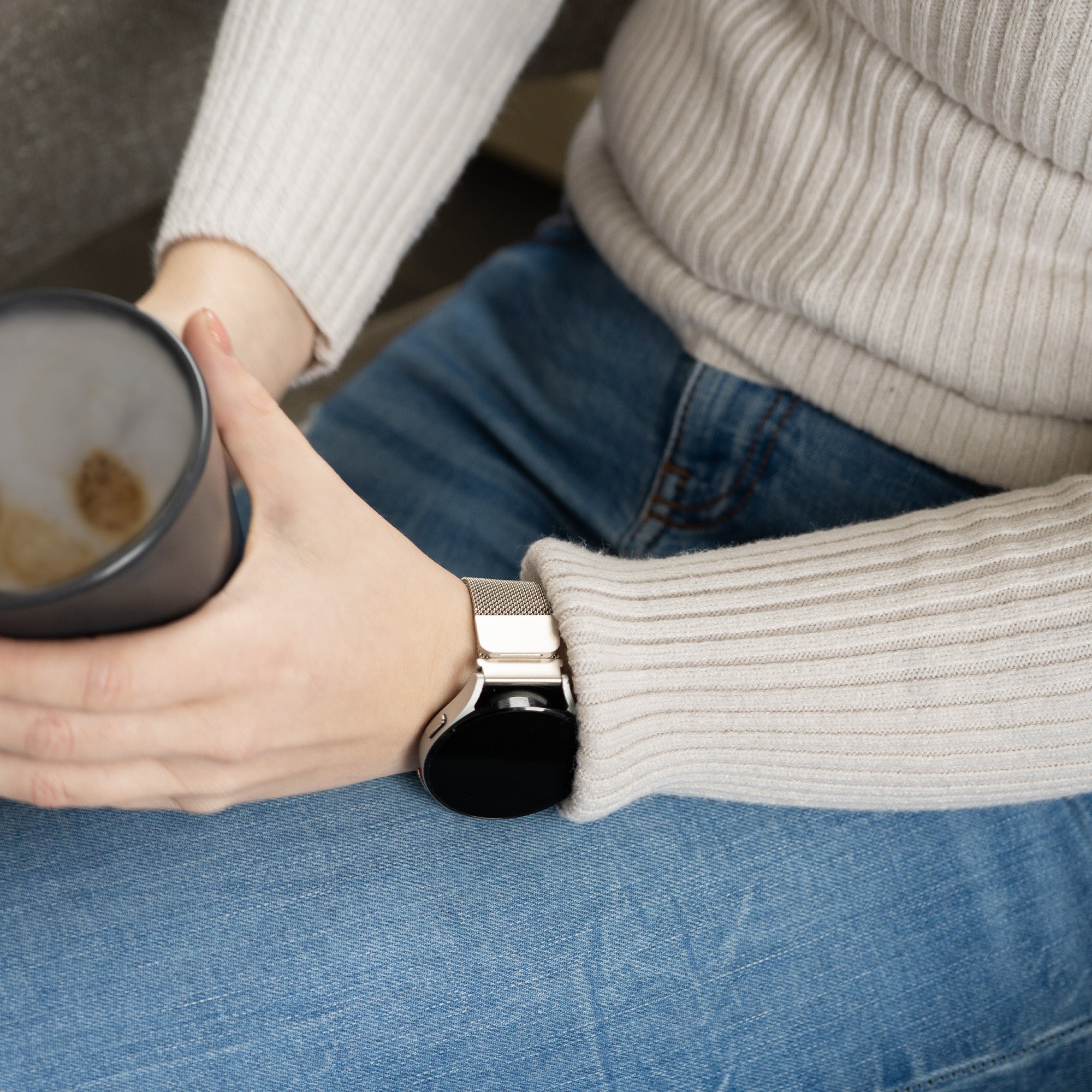 Correa Milanesa para Samsung Galaxy Watch 4 en Starlight