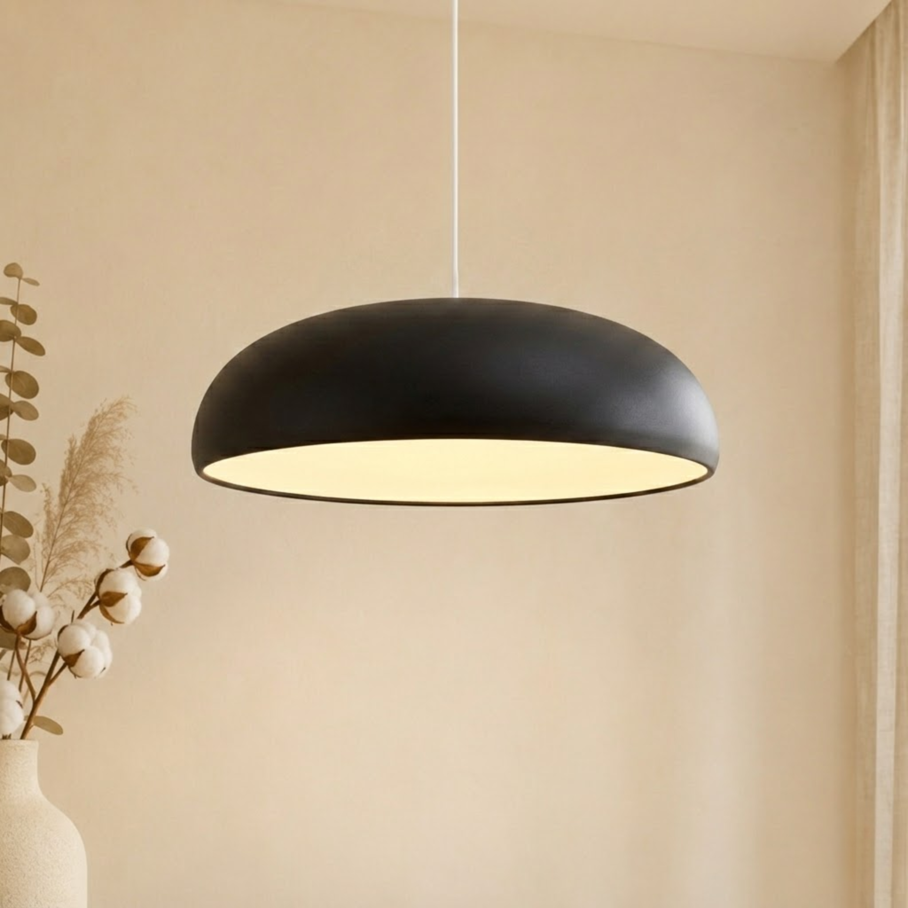 Scandi Minimalist Aluminium Dome Pendant Light | Ormexis