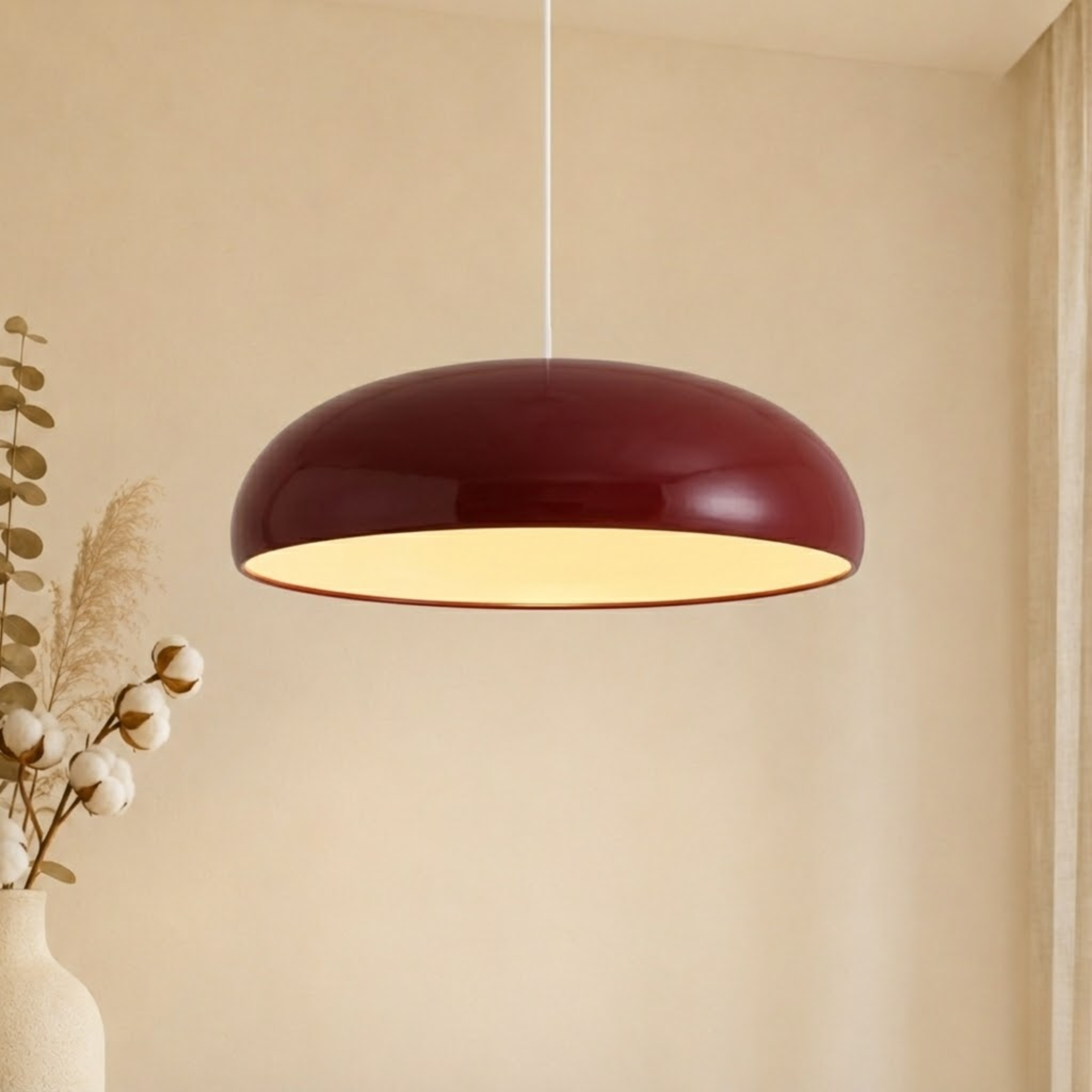 Scandi Minimalist Aluminium Dome Pendant Light | Ormexis