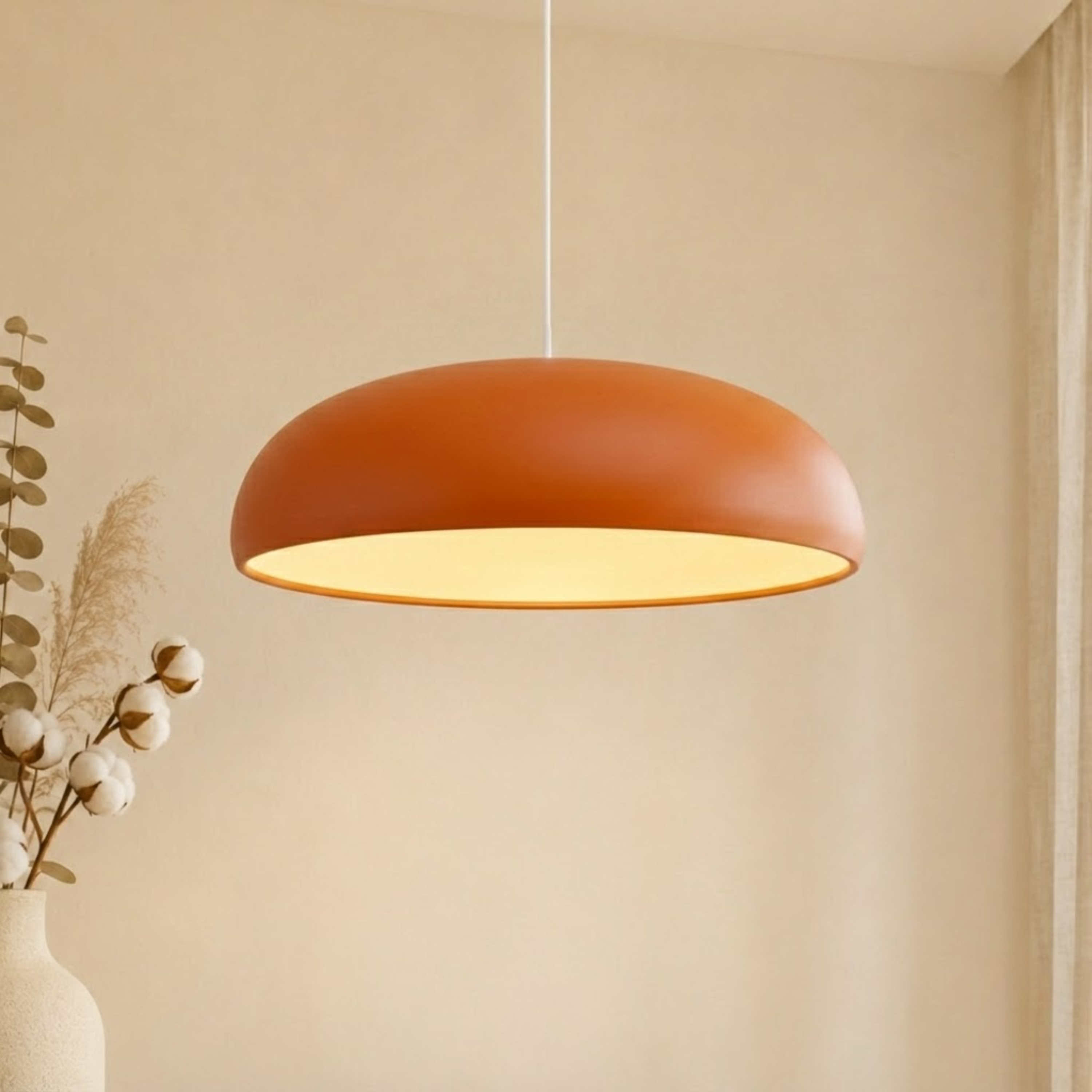 Scandi Minimalist Aluminium Dome Pendant Light | Ormexis