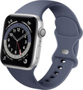 Szary niebieski pasek silikonowy do Apple Watch w klasycznym stylu