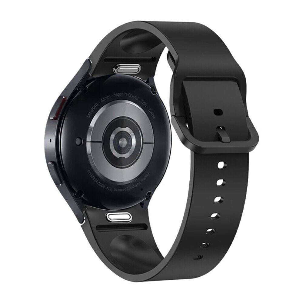 Curea neagră din silicon pentru Samsung Galaxy Watch 6 40mm cu sistem de prindere rapidă