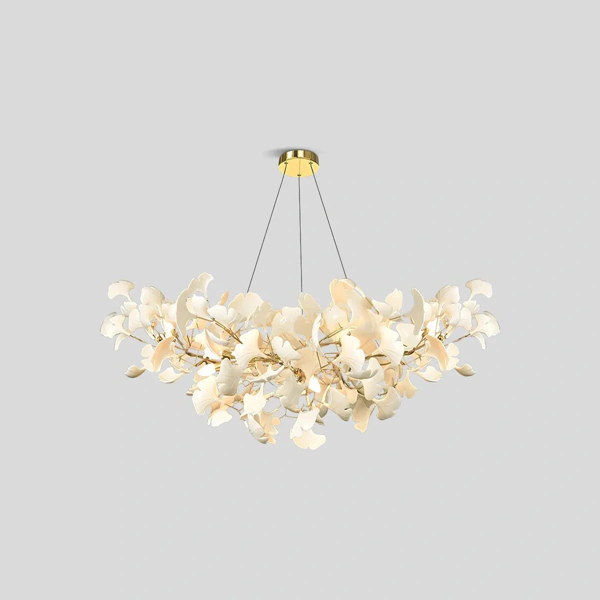 Ginkgo Chandelier For Living Room, Leaf-Inspired Modern Pendant Light