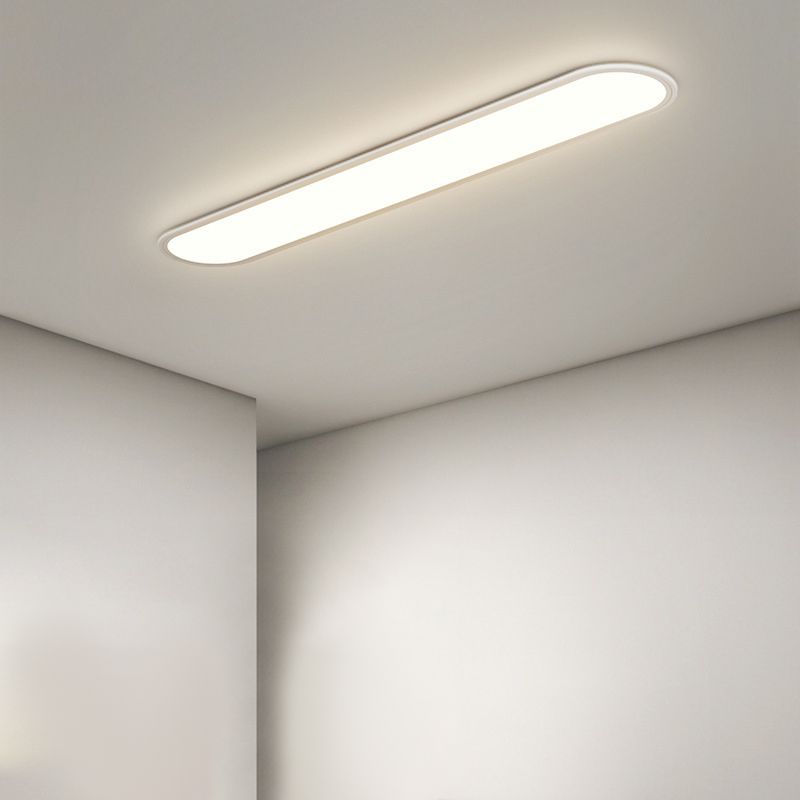 Slim Oval LED Flush Mount Ceiling Light Minimalist Black And White | Ormexis