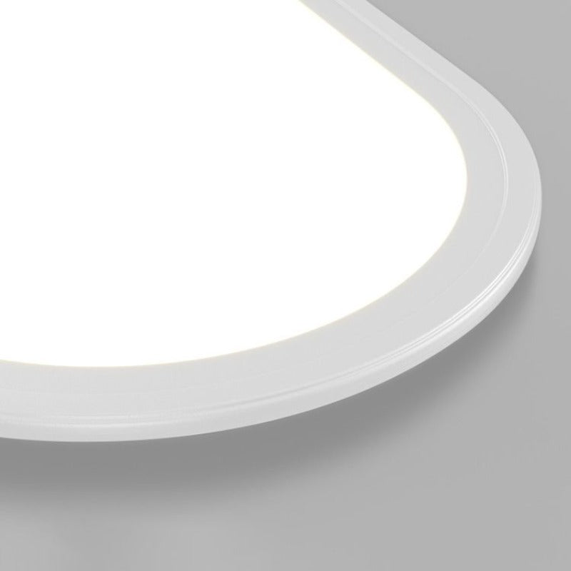 Slim Oval LED Flush Mount Ceiling Light Minimalist Black And White | Ormexis
