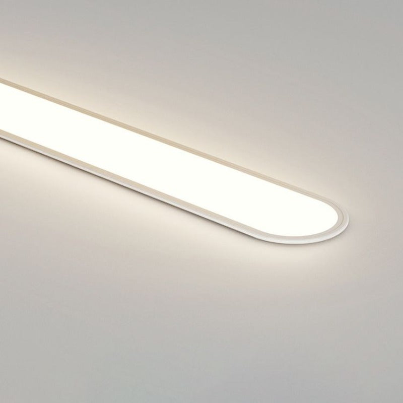 Slim Oval LED Flush Mount Ceiling Light Minimalist Black And White | Ormexis