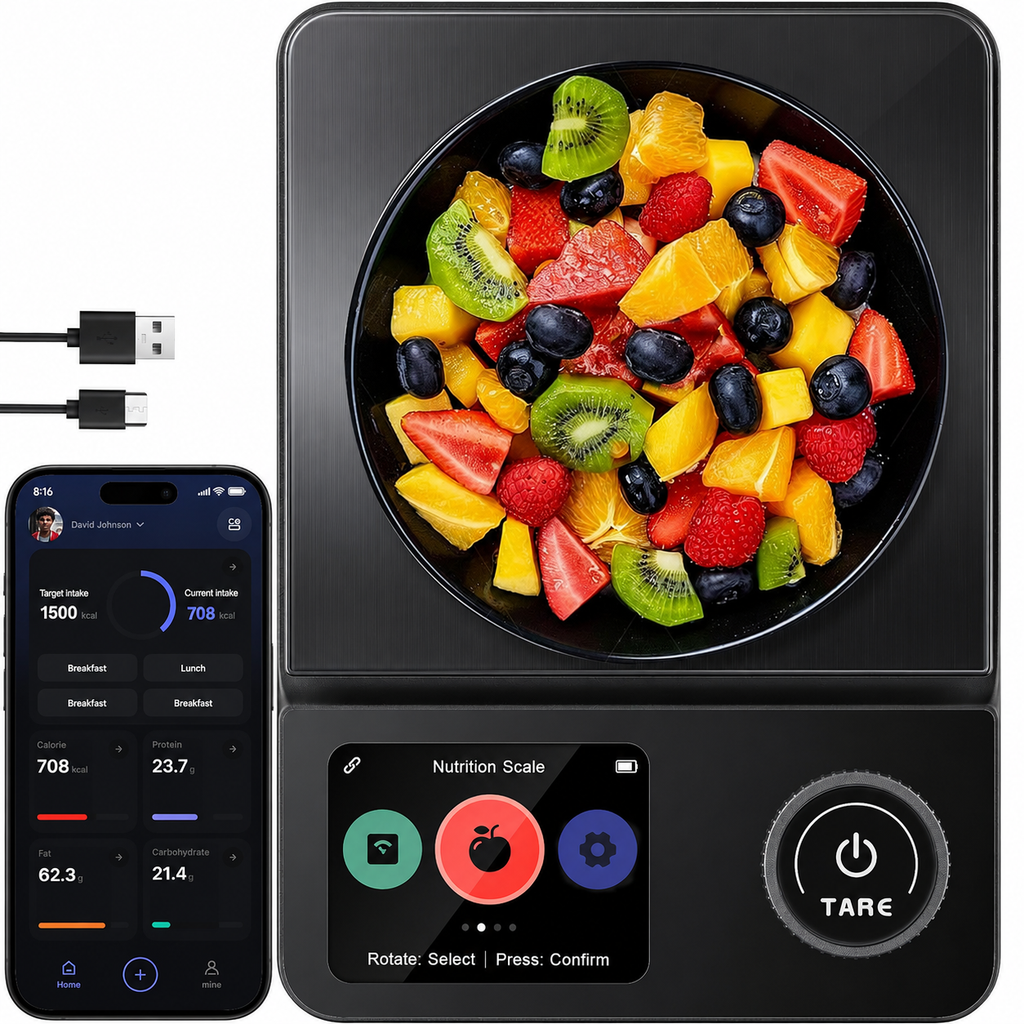 Precision Kitchen Scale With Nutritional Calculator For Digital Weight Loss Tracking
