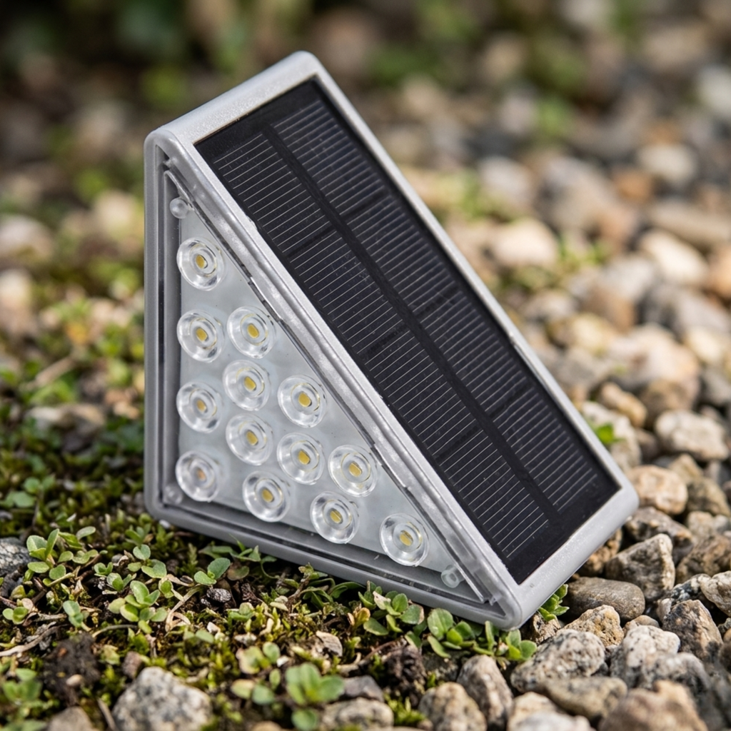 Solarbetriebene LED-Stufenleuchten für Garten, Treppen und Wege im Außenbereich, warmweiß | Ormexis
