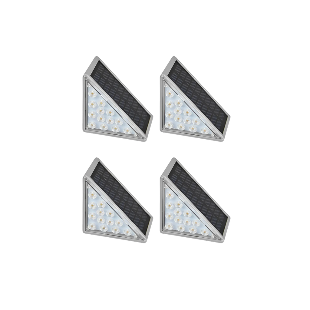 Solarbetriebene LED-Stufenleuchten für Garten, Treppen und Wege im Außenbereich, warmweiß | Ormexis