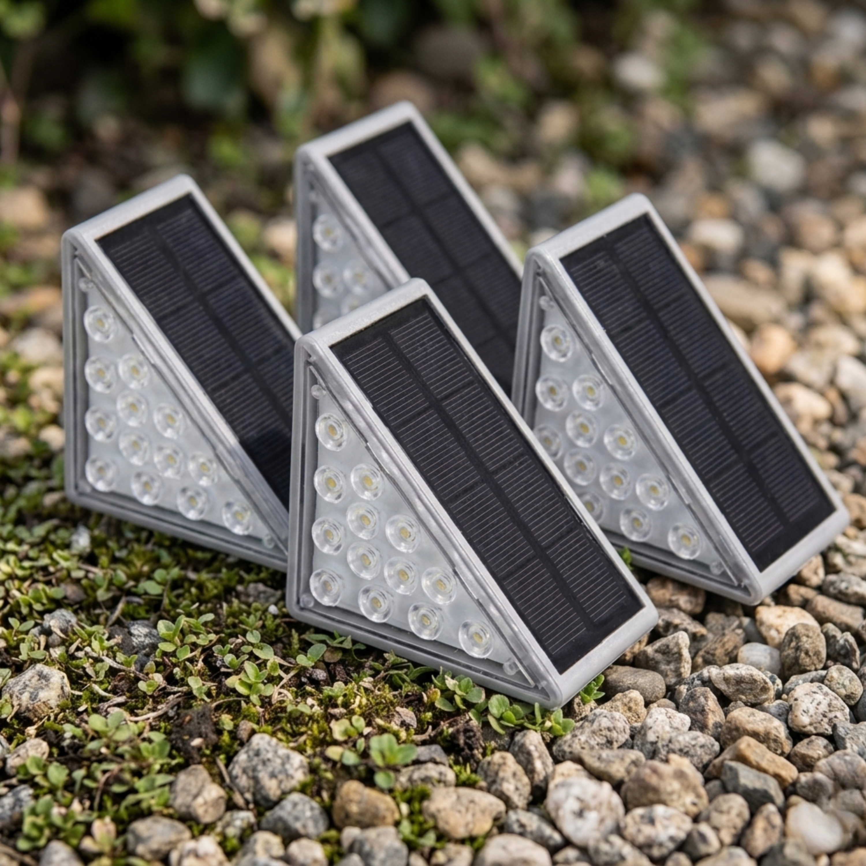 Solarbetriebene LED-Stufenleuchten für Garten, Treppen und Wege im Außenbereich, warmweiß | Ormexis