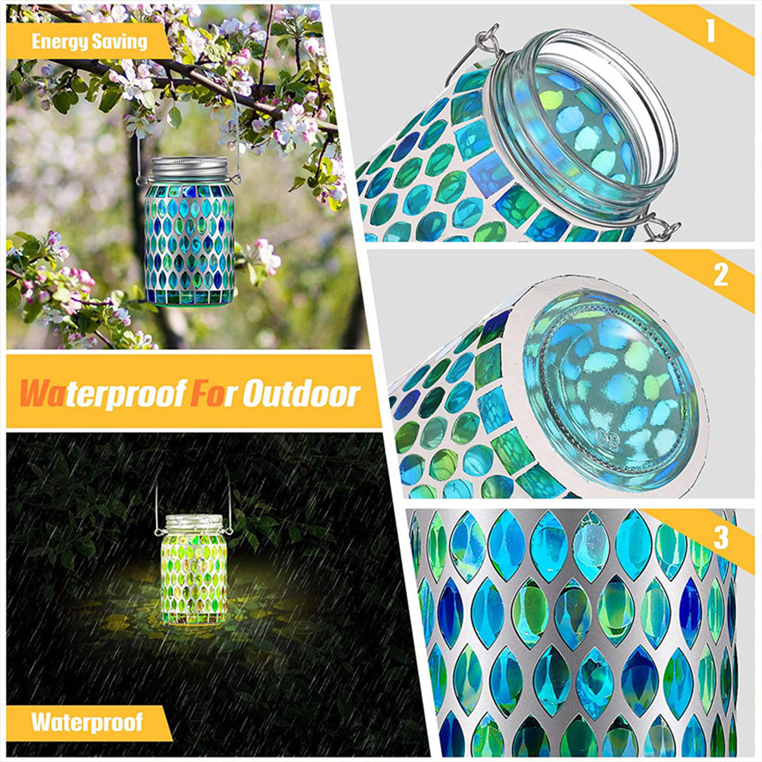 Lanterna solar prismática em mosaico | Ormexis