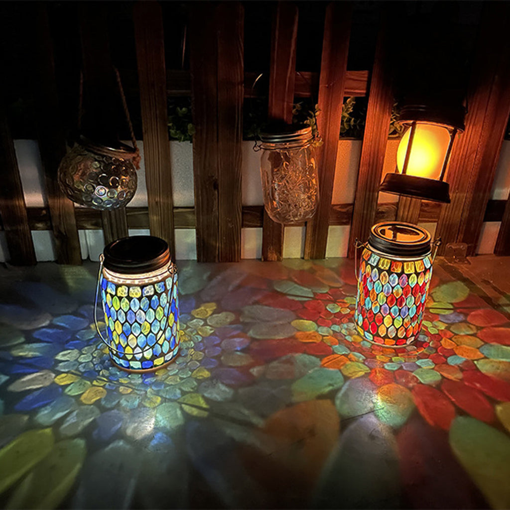 Lanterna solar prismática em mosaico | Ormexis