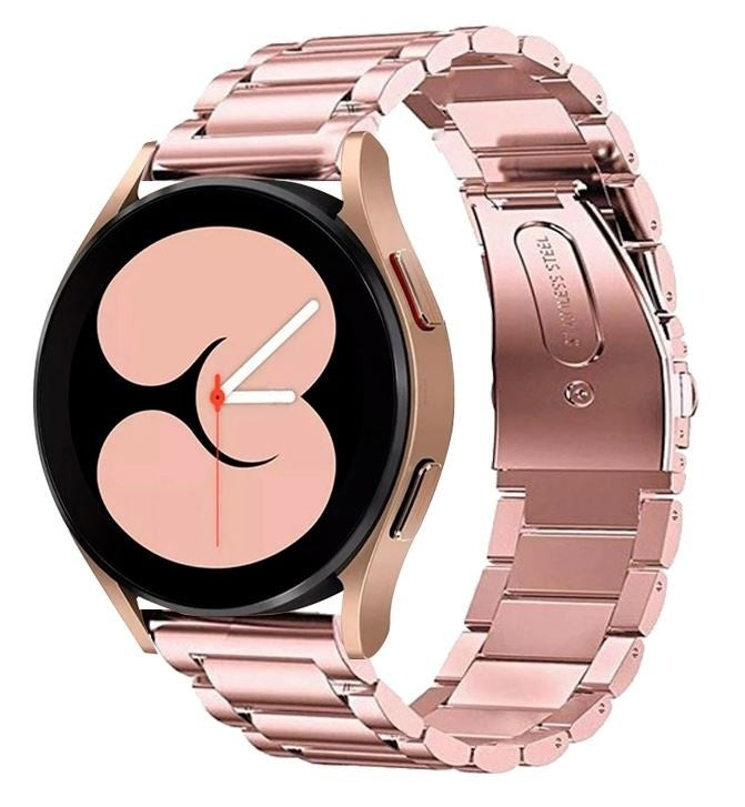 Rosa rustfritt stålrem for Samsung Galaxy Watch 4 40mm