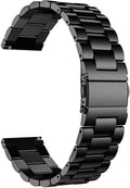Cinturino per orologio nero da 22mm in acciaio inox con sgancio rapido