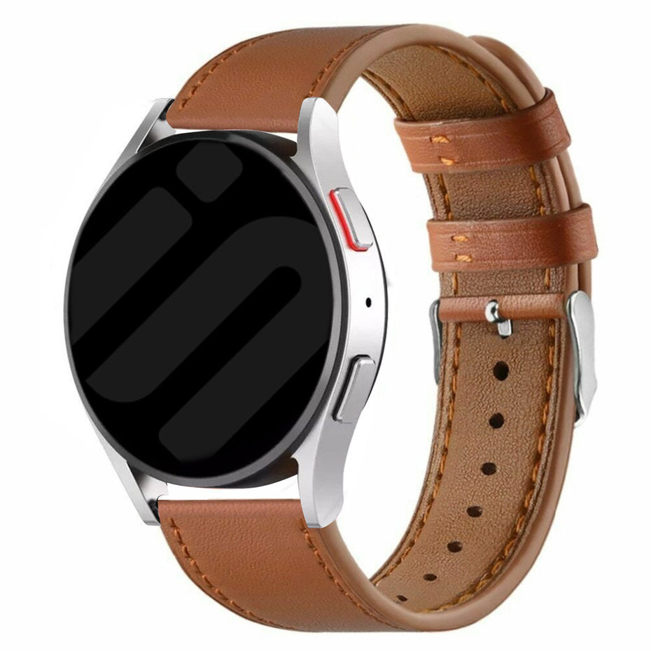 Dunkelbraunes Lederarmband für Samsung Galaxy Watch 7 40mm