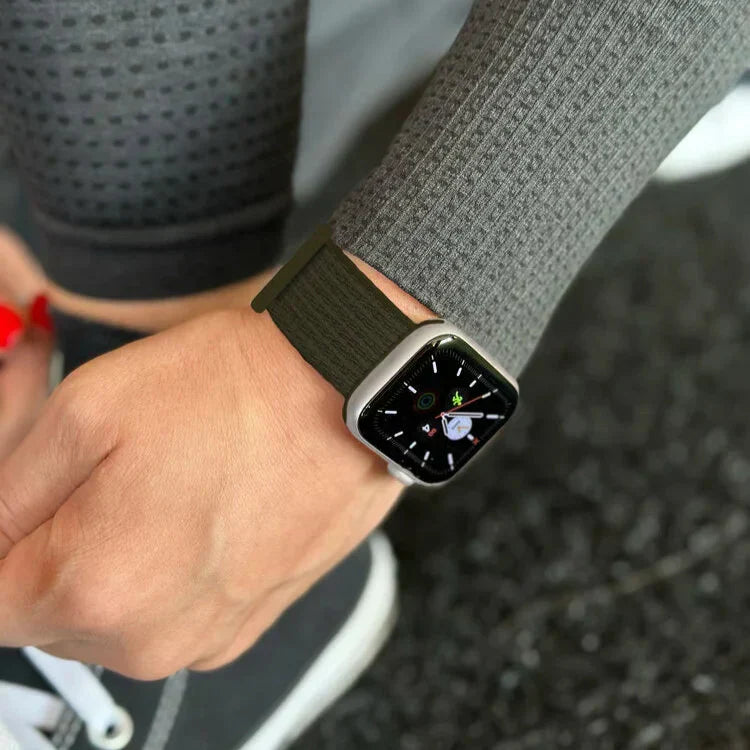 Mørkegrønt nylonrem Apple Watch-tilbehør for daglig bruk
