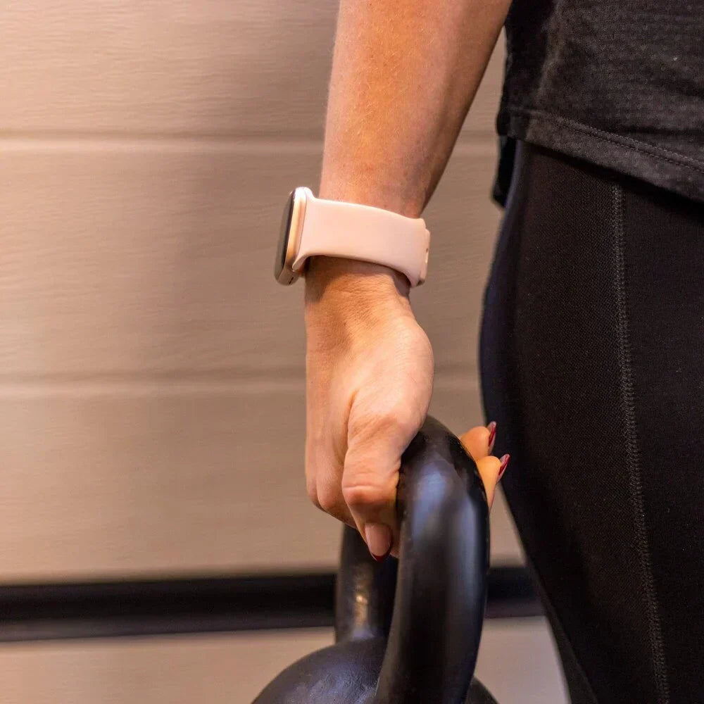 Cinturino in silicone rosa antico per Apple Watch, per uso quotidiano