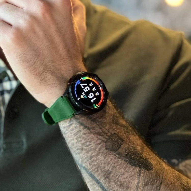 Samsung Galaxy Watch 46 mm silikoniranneke armeijanvihreä