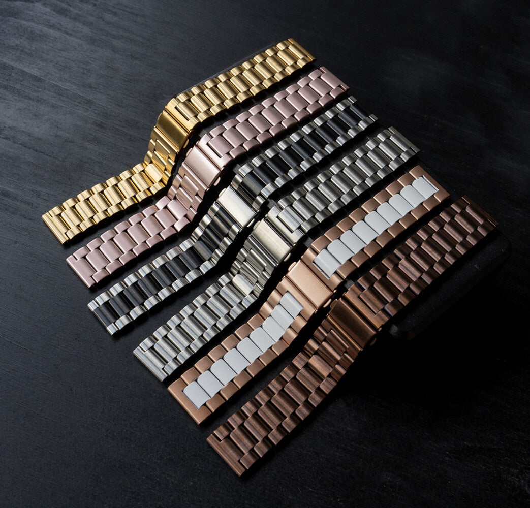 Bronzefarbener Gold-Gliederarmband für Samsung Galaxy Watch 3 41mm