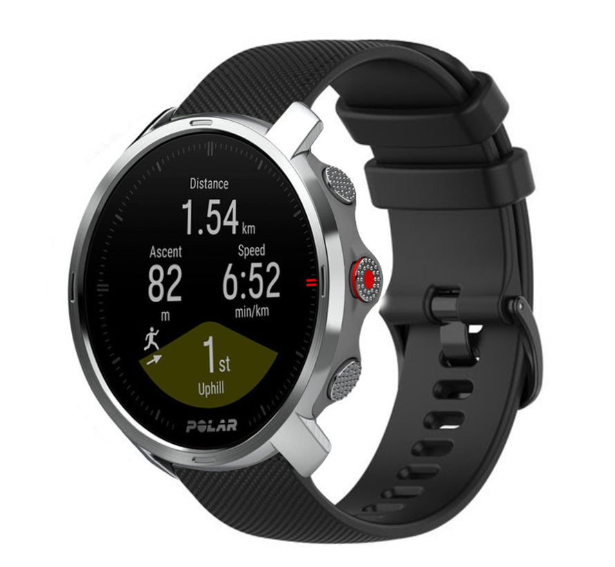 Polar Grit X Black Premium Silicone Band For Polar Grit X