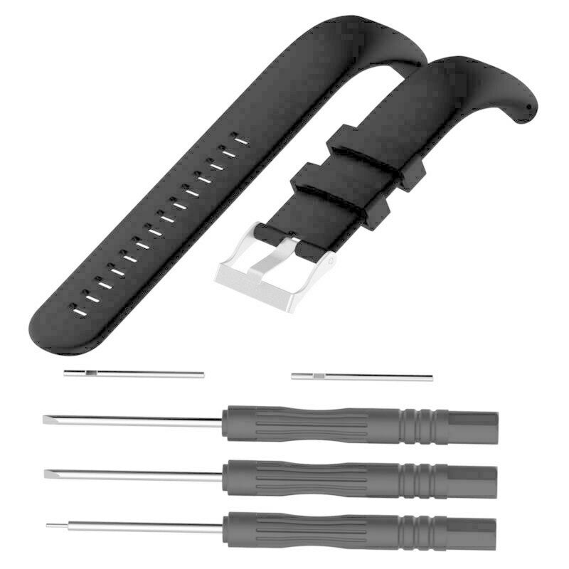 Pulseira de Silicone Preta de Substituição para Relógio Suunto Core