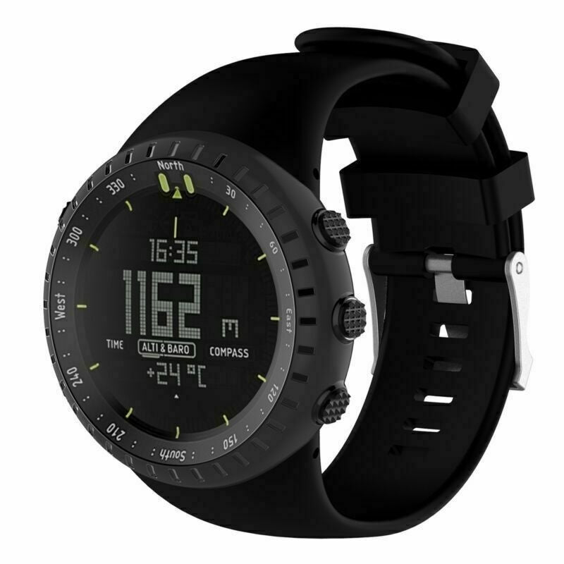Náhradní černý silikonový řemínek pro hodinky Suunto Core
