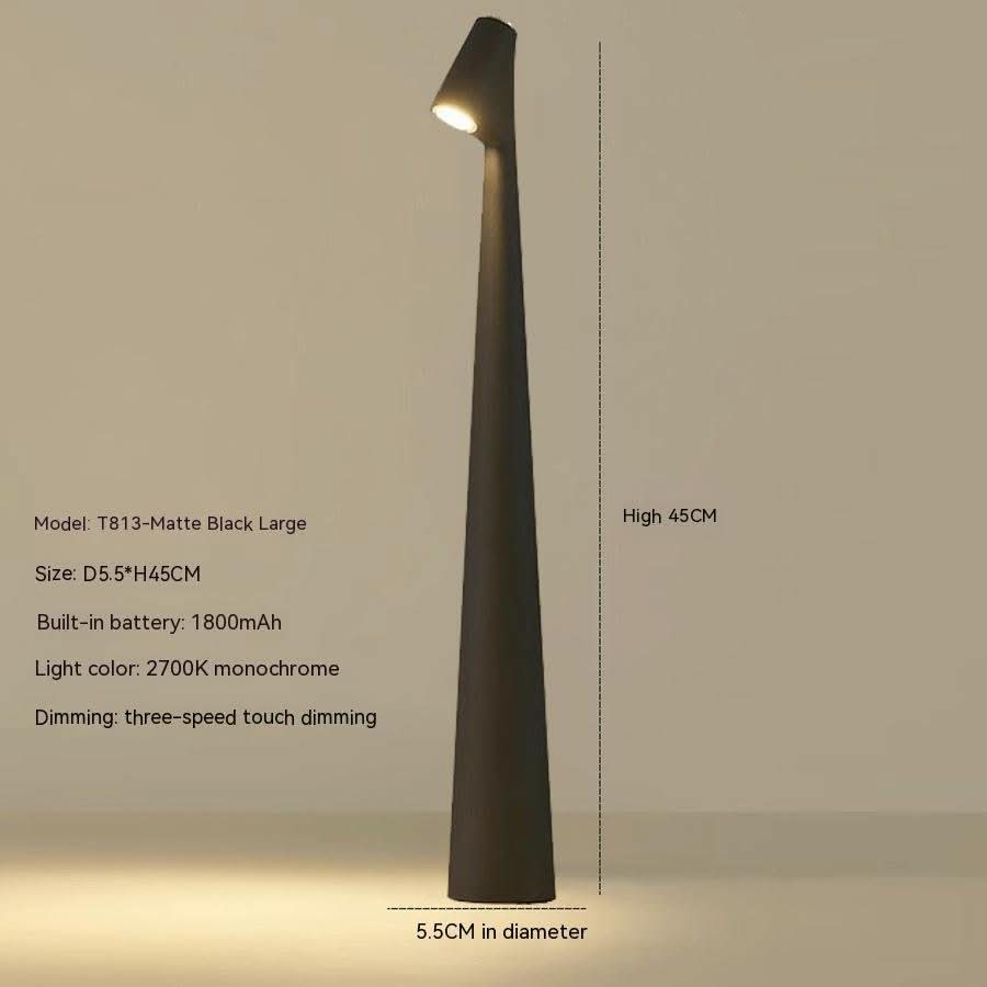 Lampada da tavolo ricaricabile NovaGlow con design contemporaneo e batteria a lunga durata
