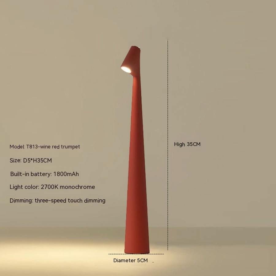 Lampada da tavolo ricaricabile NovaGlow con design contemporaneo e batteria a lunga durata