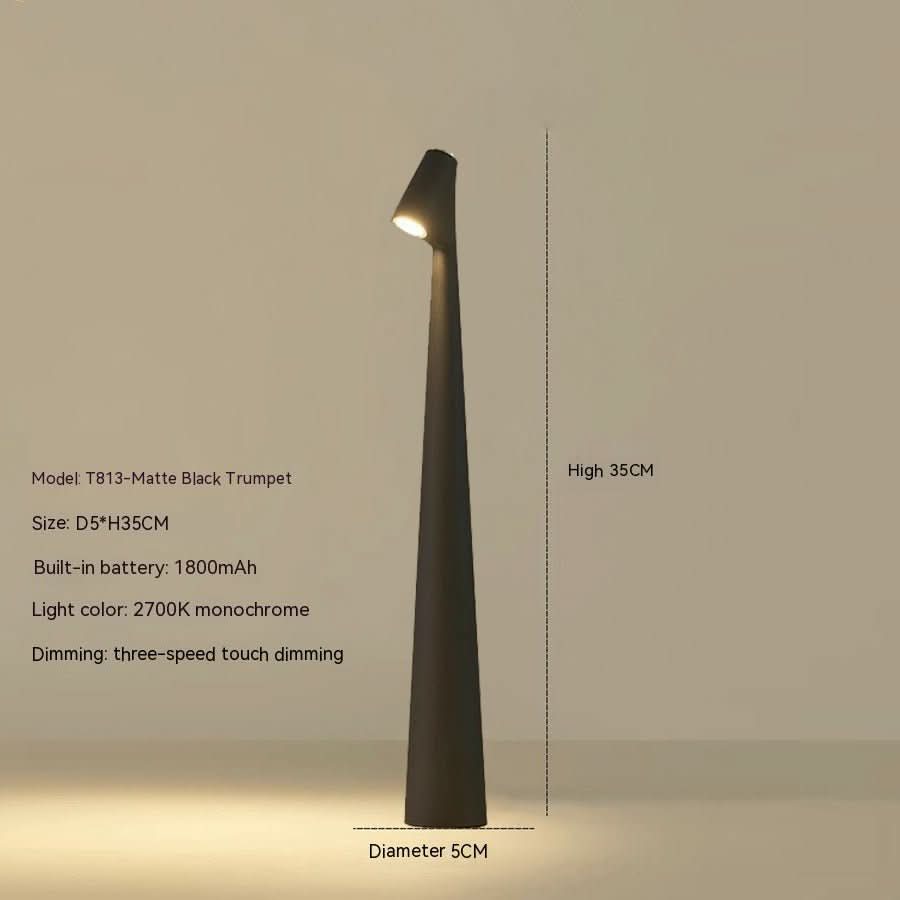 Lampada da tavolo ricaricabile NovaGlow con design contemporaneo e batteria a lunga durata