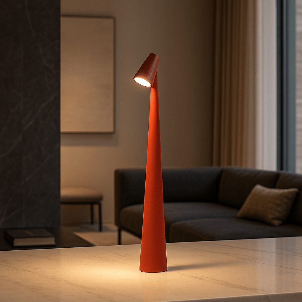 Lampada da tavolo ricaricabile NovaGlow con design contemporaneo e batteria a lunga durata