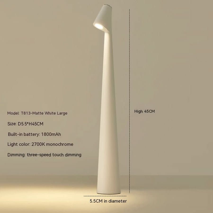 Lampada da tavolo ricaricabile NovaGlow con design contemporaneo e batteria a lunga durata