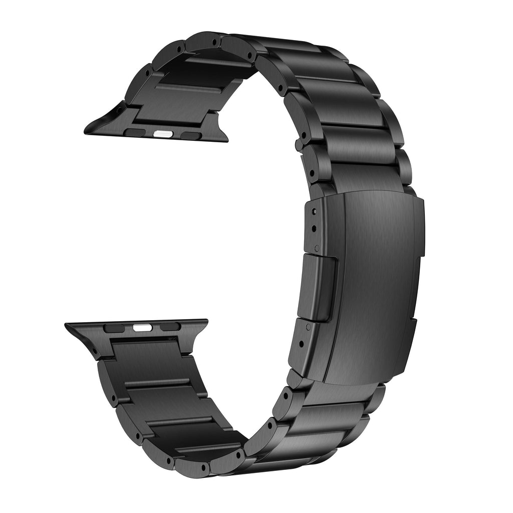 Titanarmbånd i titan med svart finish, kompatibelt med Apple Watch