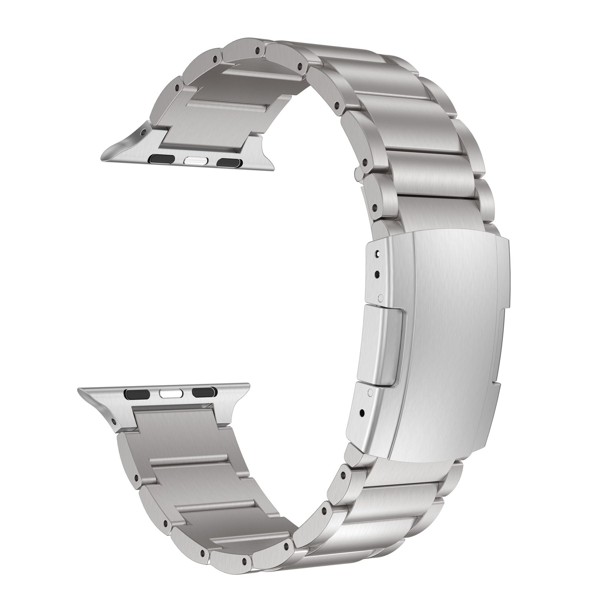Correa de titanio para Apple Watch en color plateado compatible con Apple Watch