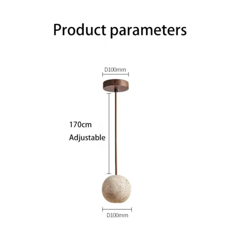 Refined Travertine  Pendant Light | Ormexis