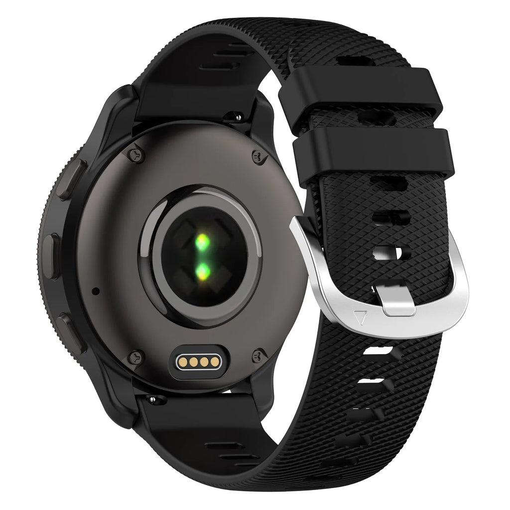 Garmin Venu 2 ブラック シリコン交換用ウォッチバンド